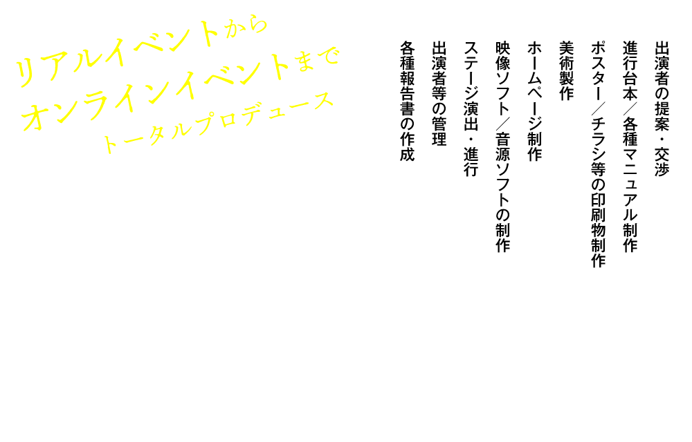 イベントの企画・制作・運営